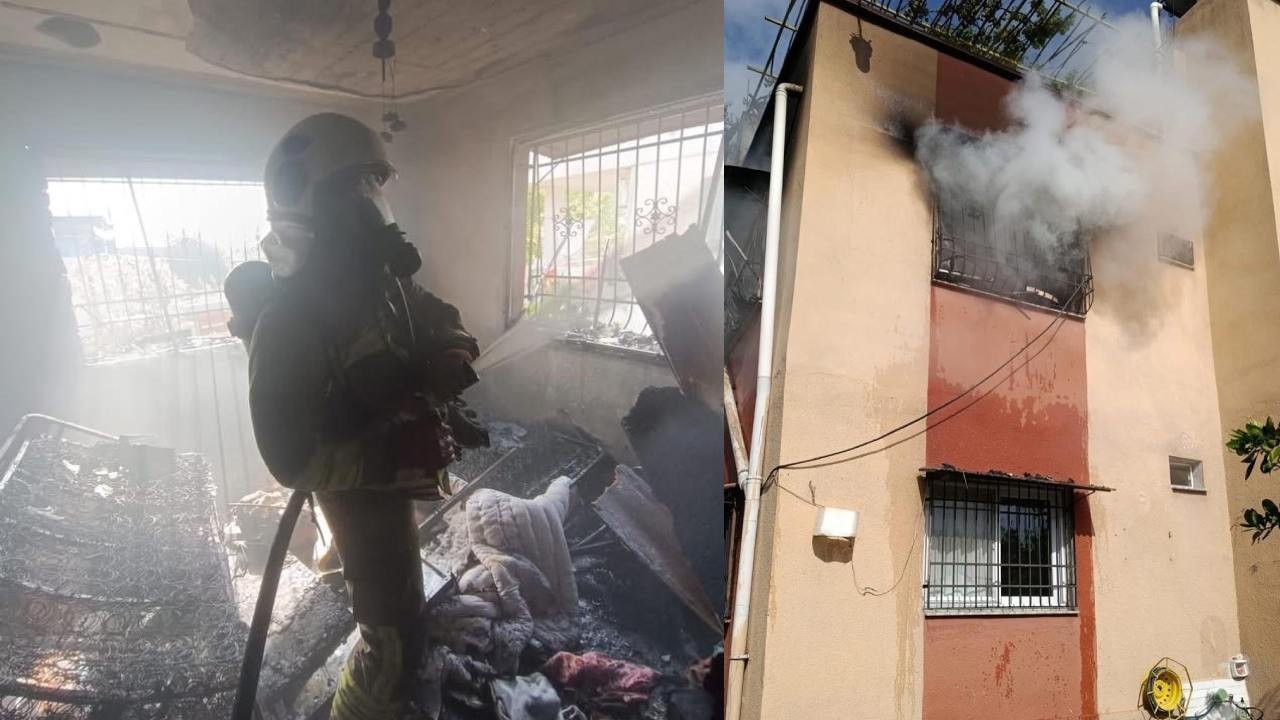 Hatay’da Apartman Dairesinde Yangın Korku Yarattı, Facia Önlenildi